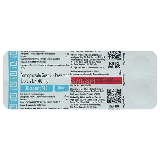 nicopenta 40 tablet 10's